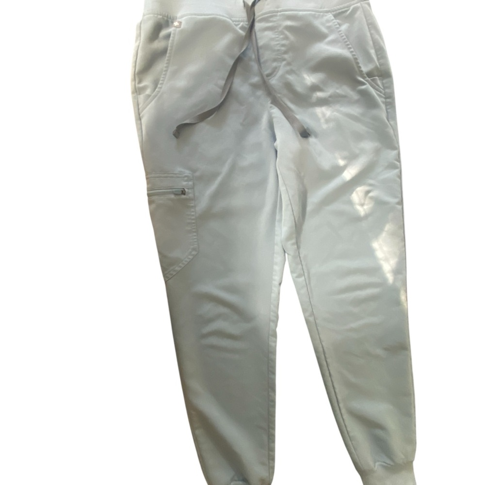 Figs Men's Light Gray Jogger Pants with Drawstring